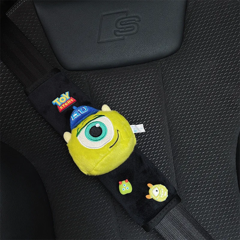 Disney Sullivan Lotso Lucifer Lotso StellaLou Car Seat Belt Cover Shoulder Protectors Anime Cartoon Auto Decorate Accessories