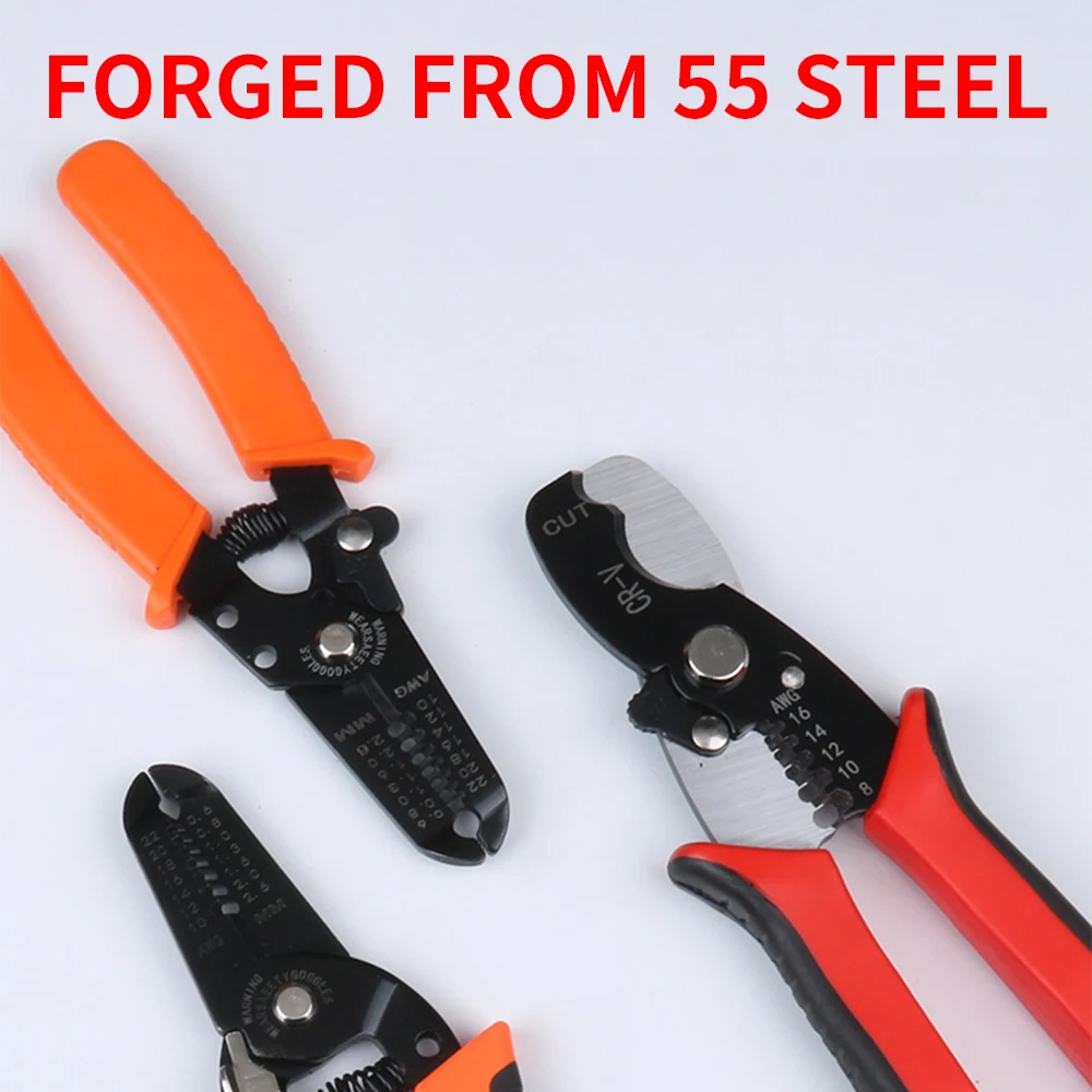 

160/180mm Wire Stripper Pulling Plier Wire Cutter Multifunction Repairing Scissors Electrical Stripping Crimping Plier Hand Tool