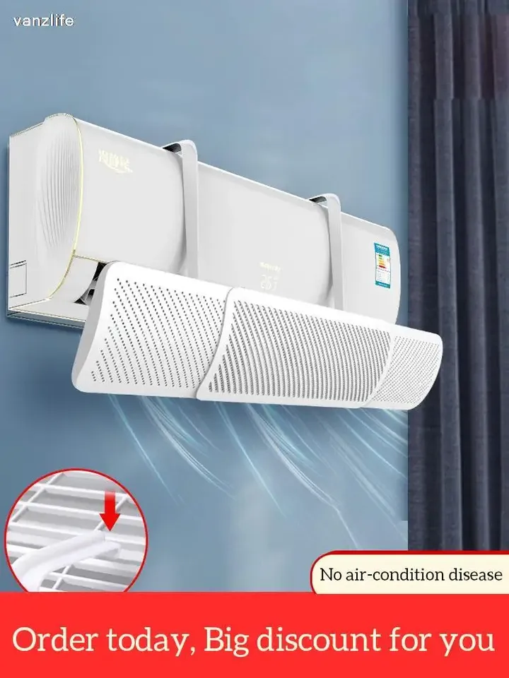 Universal Wall-Mounted Air Conditioning Windshield Baffle Anti-Direct Blowing Windproof Cold Air Guide for Home Air Conditioner