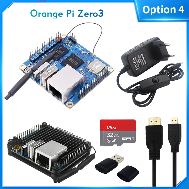 Orange Pi Zero 3 4GB RAM Allwinner H618 WiFi5 + BT 5.0 LPDDR4 16MB SPI Flash Opt