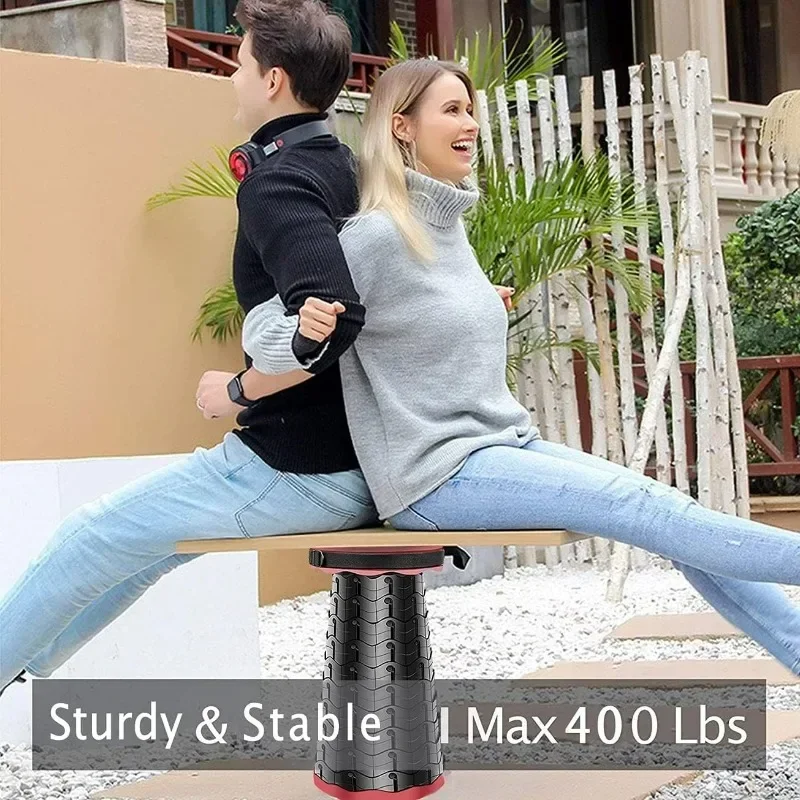 Toilet Seat Stool 2Pcs Telescoping Camping Stool Collapsible Portable Adjustable for Fishing Hiking