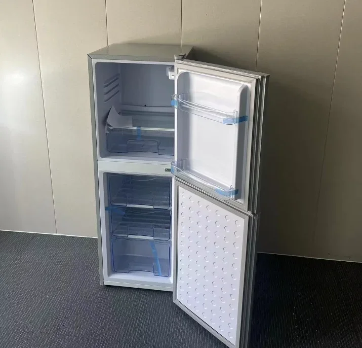D 128L Home small two-door double-door dormitory rental room office refrigeration refrigeration small refrigerator