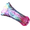 Round Colorful Vase Artificial Flowers Cardinal Decor Glass and Plant Container 4