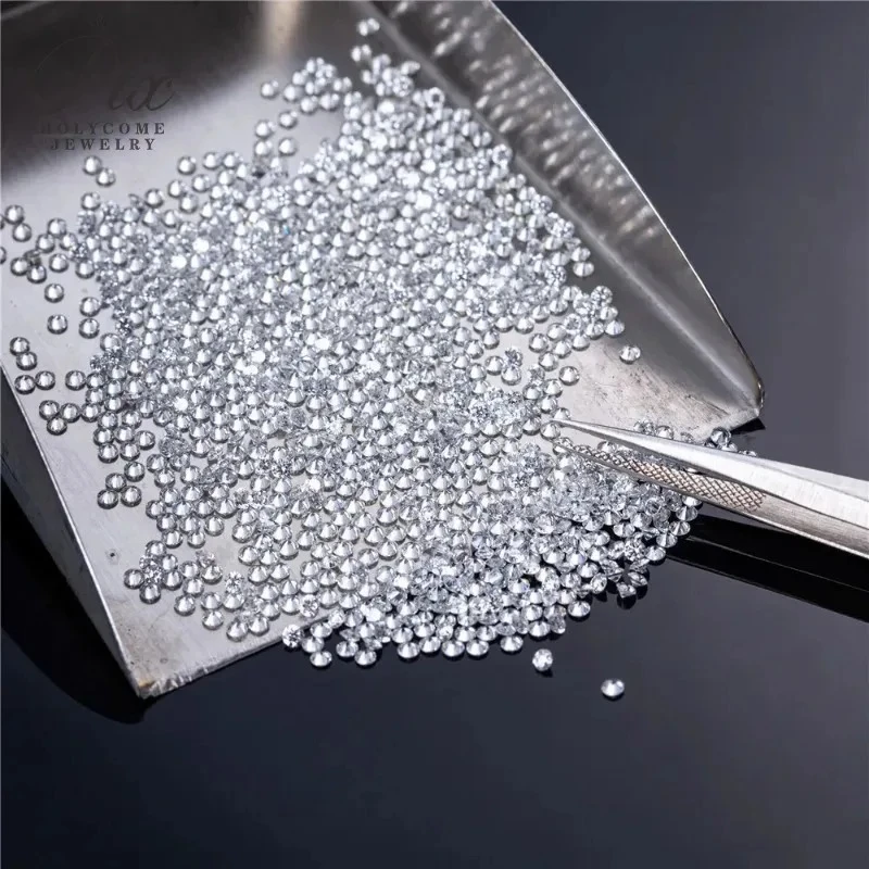 랩 그로운 다이아몬드 멜리 0.9mm3mm HPHT CVD DEF VS-VVS 라운드 브릴리언트 컷 루즈 비즈 주얼리 제작용 도매 고품질