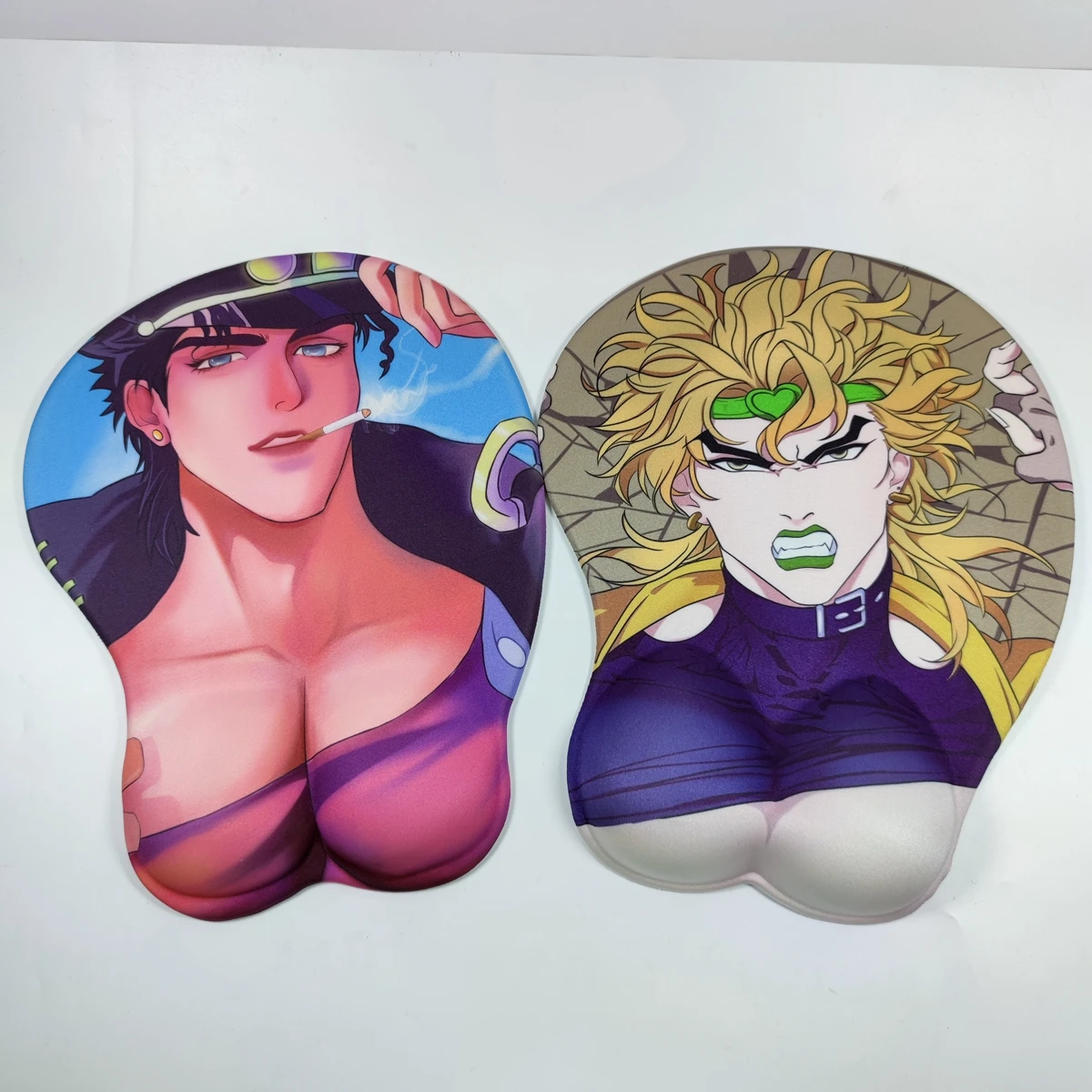 

Anime JoJo's Bizarre Adventure KUJO JOTARO DIO 3D Soft Chest Mouse Pad Japan Desk Gaming Mat Wrist Rest Otaku Xmas Gifts Cosplay
