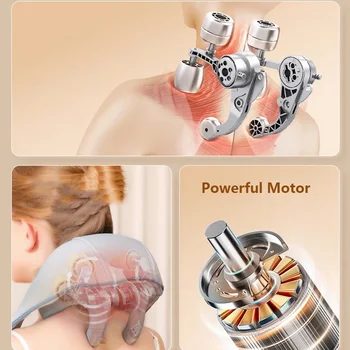 מכשיר עיסוי לצוואר בצבע אפור