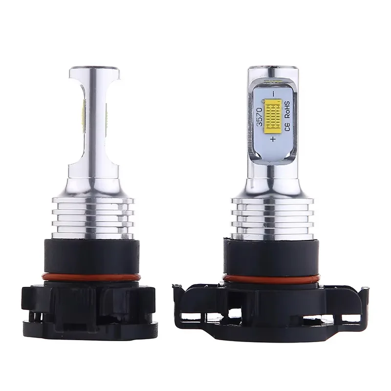 2개 H16EU PXS24W 9006/HB4 LED 안개등 전구 6500K 화이트 3000K P13W CSP 자동차 헤드라이트 안개등 12V 24V 주간 주행등