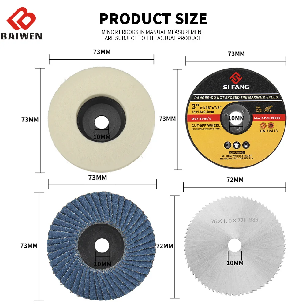 Promote Sale price Large online sales 3" 75mm Flap Disc Cutoff Wheel HSS Circular Saw Blade