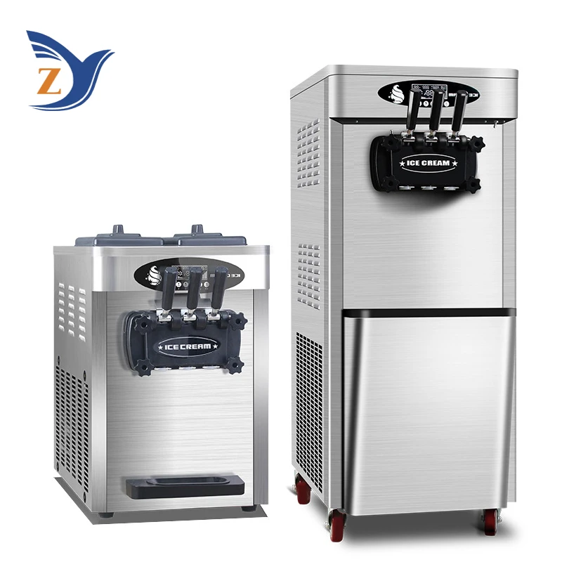 Ice Cream Making Machine ZY-618STB Stainless Steel Desktop Vertical Small Automatic Home and Commercial Double Storage Cylinder 3