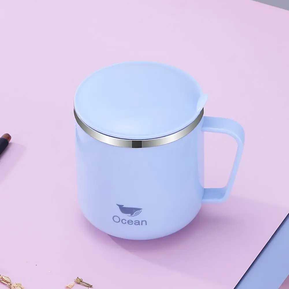 스테인레스 스틸 물 컵 400ml 머그잔 우유 컵 마시는 컵 커피 절연 밀폐 커피 맥주 차 주스 음료 용기