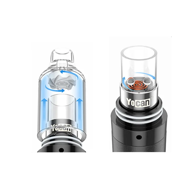 Original Yocan Orbit Vaporizer 1700mAh Battery 510 Thread Quartz Ball Coil Top Vertex Airflow Electronic Cigarette Wax Vape Pen