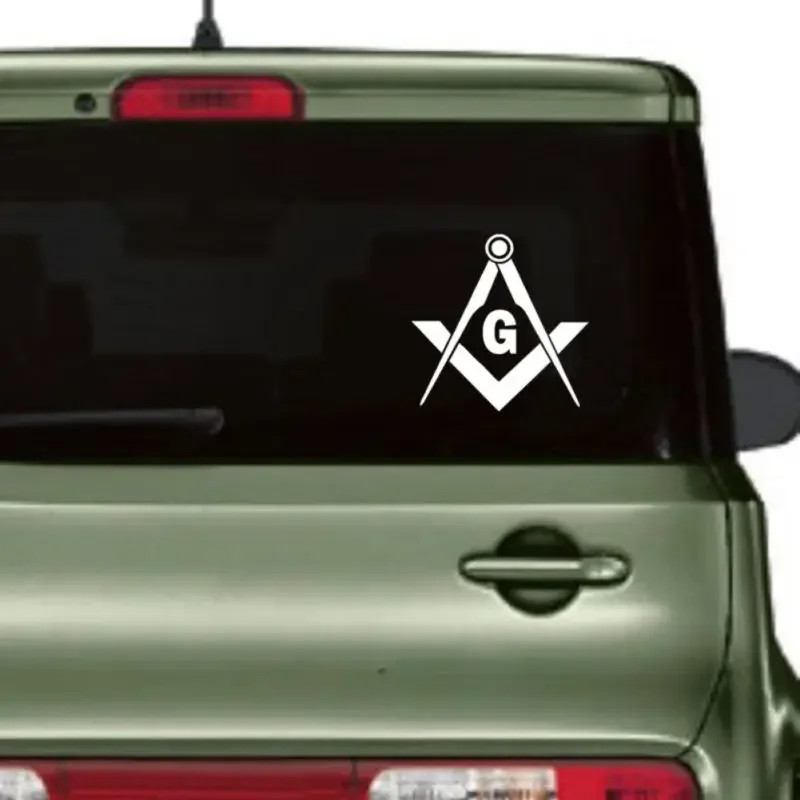 

1pcs Fashion Masonic Freemason Decal Reflective Square Decor Car Waterproof Truck Emblem Sticker Car Decor