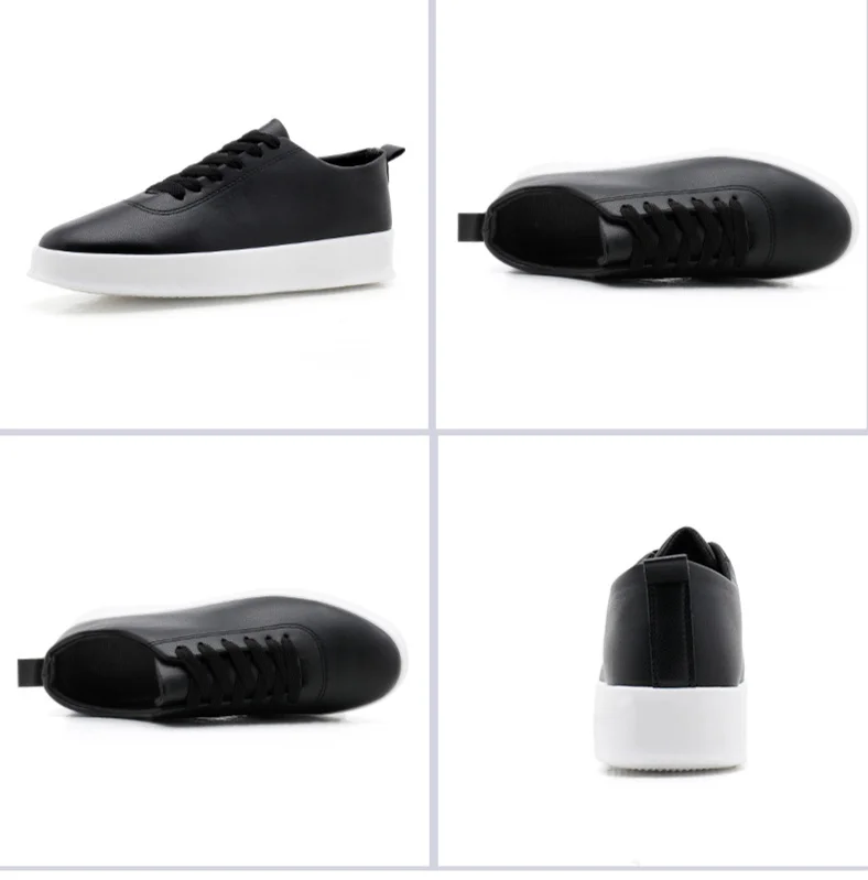Herbst männer ein fuß gleitbrett kleine schwarze faul lässig und leichte sport schuhe, schnürschuhe_voghion.com