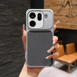 Luxury PU Leather Skin Fashion Protective Back Cover Case - Premium Phone Shell Housing - OPPO Find X9 (Black)