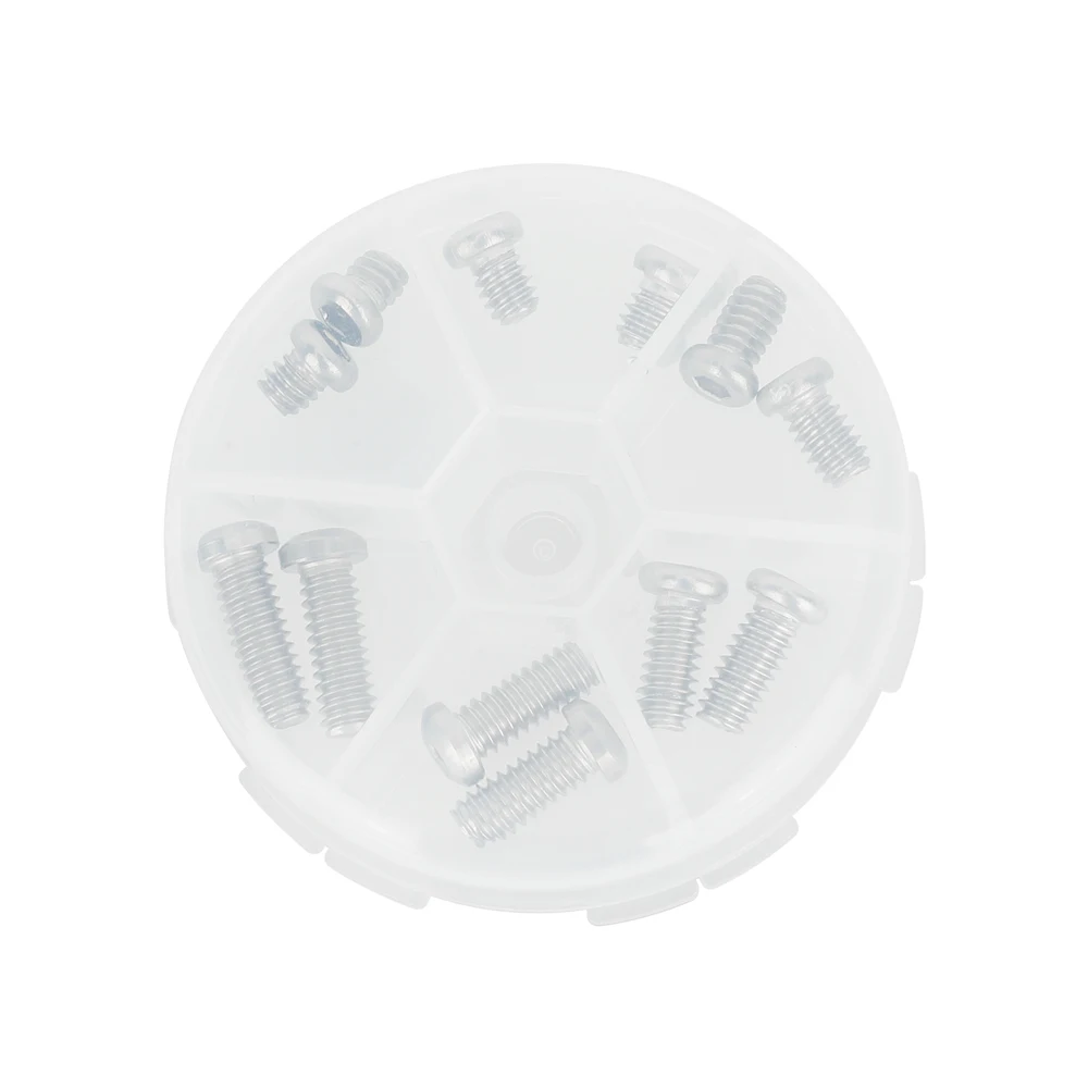 12pcs 6 Size 1/4"-20 Mounting Screw Set for Camera Accessories With Plastic Box
