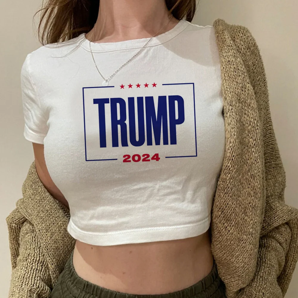 

Трамп 2024 cyber y2k уличная одежда готический кроп-топ для девушек уличная одежда kawai винтажная корейская модная одежда