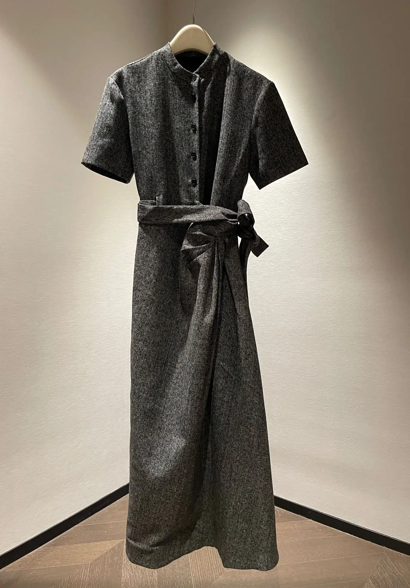 

Wool Waist Long Dresses Tie Waist Design Casual Fashion 2023 Summer New