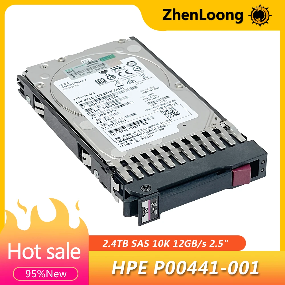 

ZhenLoong Hard Drive Disk 2.4TB SAS 10K 12GB 2.5" For HPE MSA Storage Series HDD EG002400JWJNT 876939-002 887677-006 P00441-001