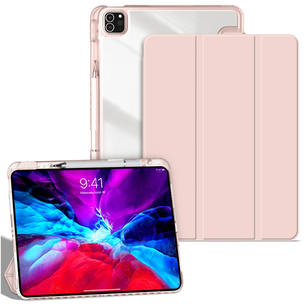 Premium TPU Silicone Shockproof Smart Tablet Case with Pencil Holder