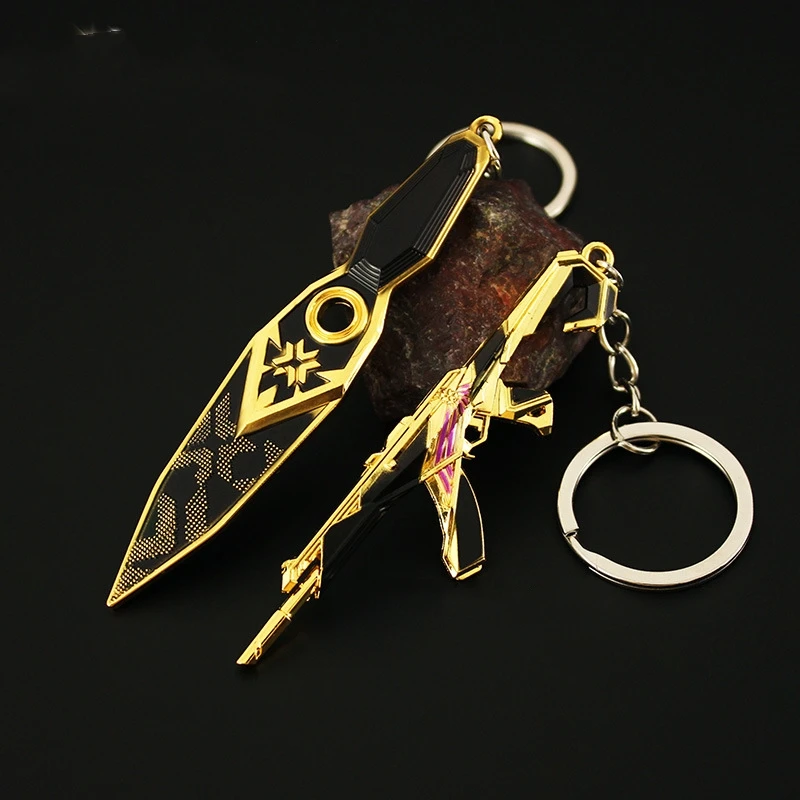 

Valorant Keychain Champions 2023 Kunai Vandal 9cm Karambit Metal Weapon Model Accessories Action Figures Model Gifts Toy for Boy