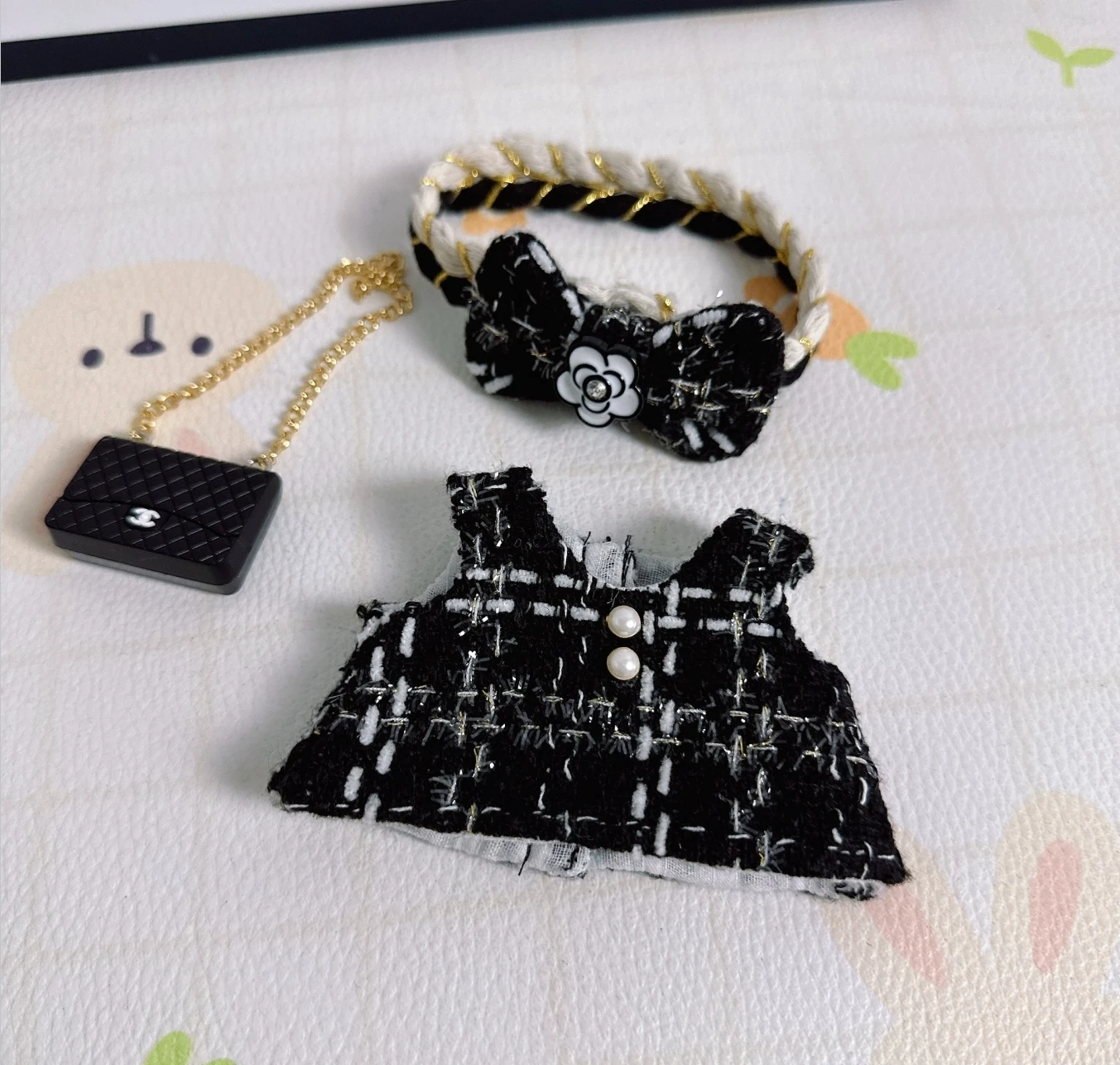 17cm Labubu Doll Clothes Advanced luxury design Heartbeat Macaron labubu clothes designer labubu senior fashion brand clothing 6