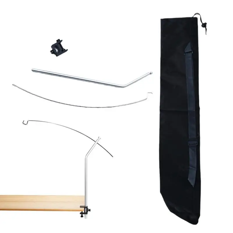 Camping Tabletop Light Stand Aluminum Alloy Curved Light Stand Portable Picnic Pole Lighting Rack Bracket camp Accessory