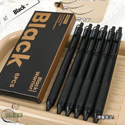 6PCS Retractable Fine Point Gel Ink Pen Set - Smooth Writing, Quick - Drying, Stainproof Portable Pens Gift Set (Black)