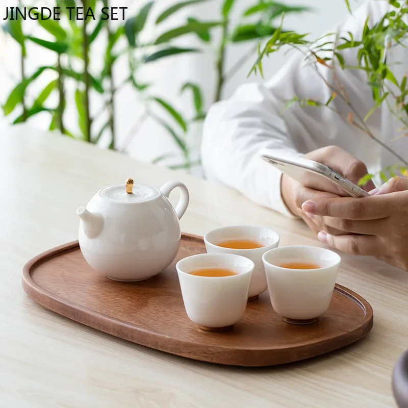 High Grade Walnut Tray Chinese Style Tea Tray Cake Bread Breakfast Snack Tray Hotel Supplies Restaurant Wooden Serving Trays