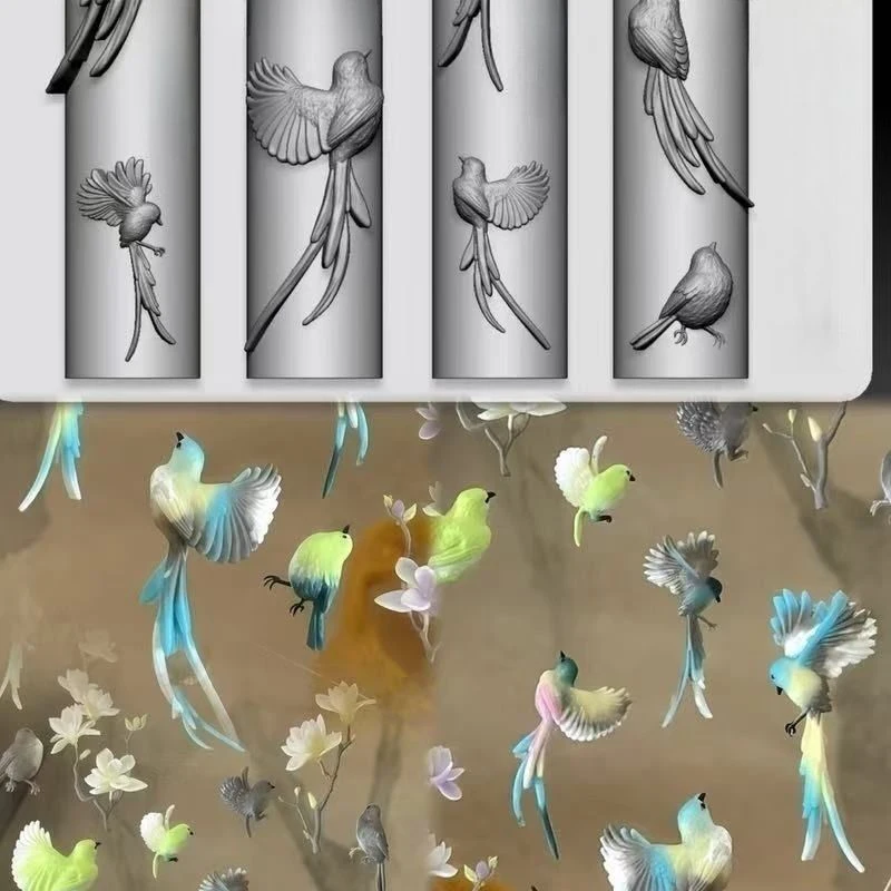 새로운 실리콘 네일 아트 몰드 리본 보우 발레 슈즈 잎새 새 디자인 도구 DIY 투명 조각 템플릿 매니큐어 장