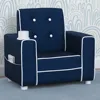 Kids Upholstered Chair with Cup Holder,Toddler Armrest Chair, Lightweight Children Sofa Chair,Kid Read Sofa,Side Pockets 1