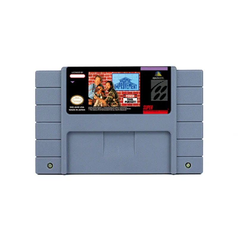 Miglioramento Della Casa-Power Tool Pursuit Action Game Per Snes 16 Bit Retro Cart Regalo Per Bambini