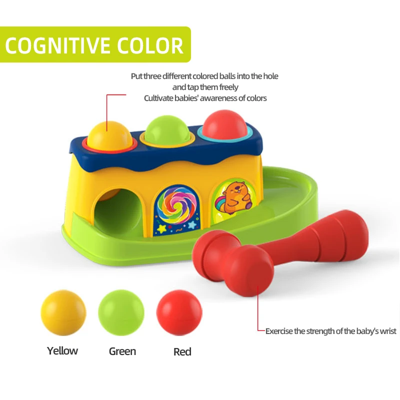 Children's tapping making sounds and hitting ground mice puzzle parent-child interactive toys baby puzzle toys