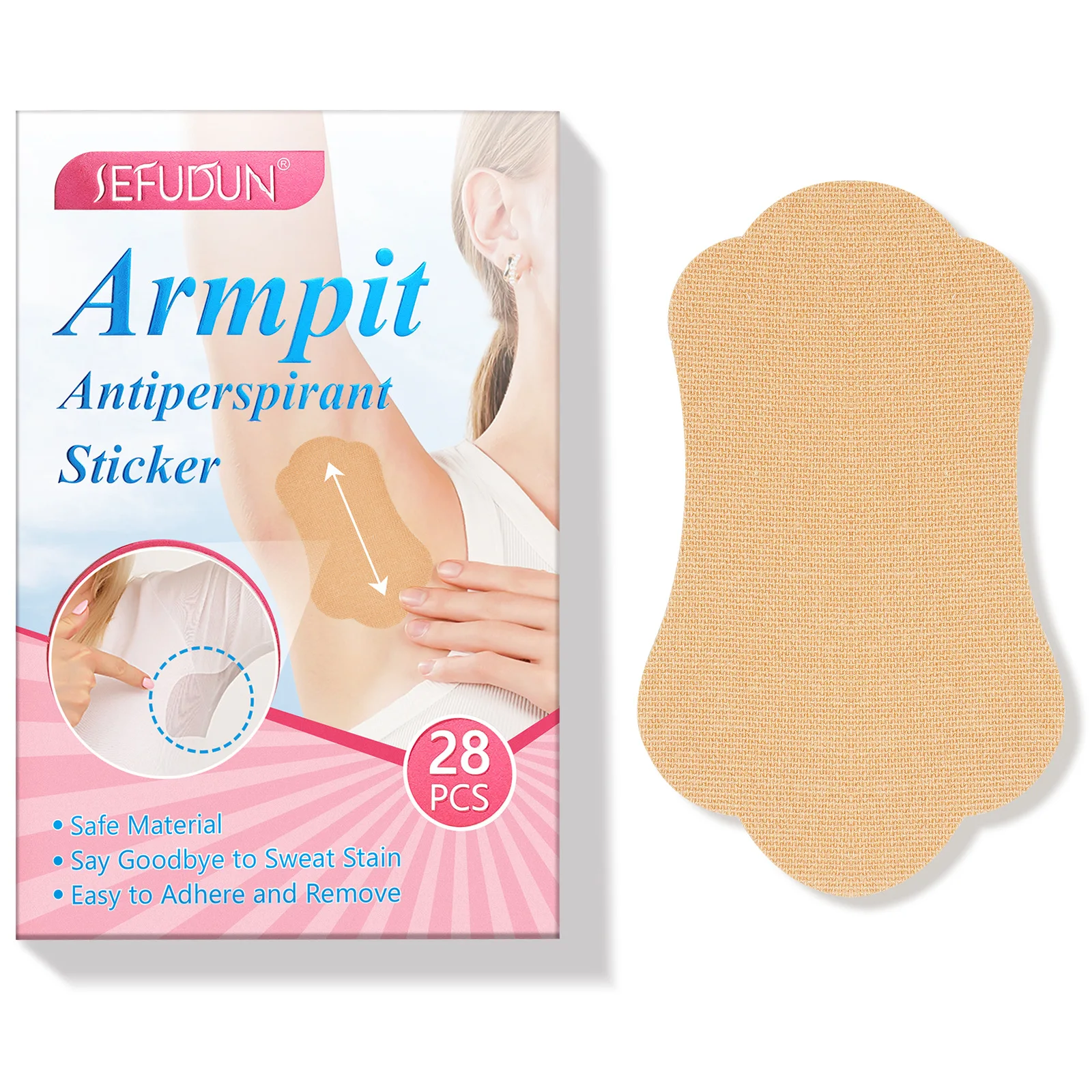 28Pcs/Set Armpit Sweat-Absorbing Pads Disposable Comfortable Non Visible Non Sweat Adhesive Armpit Protection Patch Deodorants underarm sweat pads