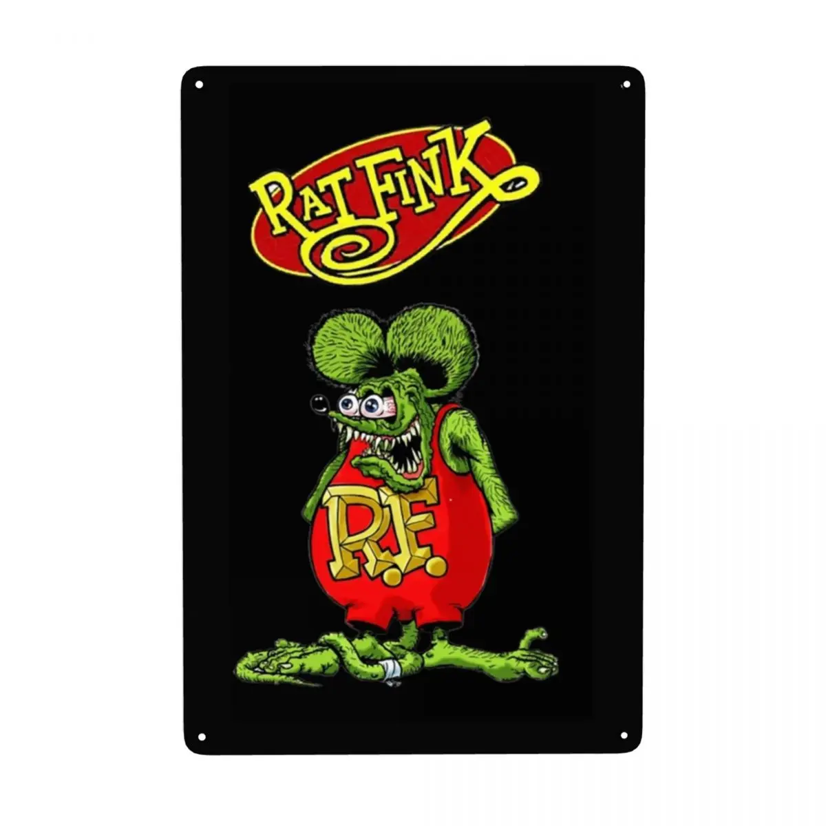Vintage Rat Fink Metal Sign Personalizzato Cartoon Animation Targa In Latta Pub Man Cave Bar Decorazioni Art
