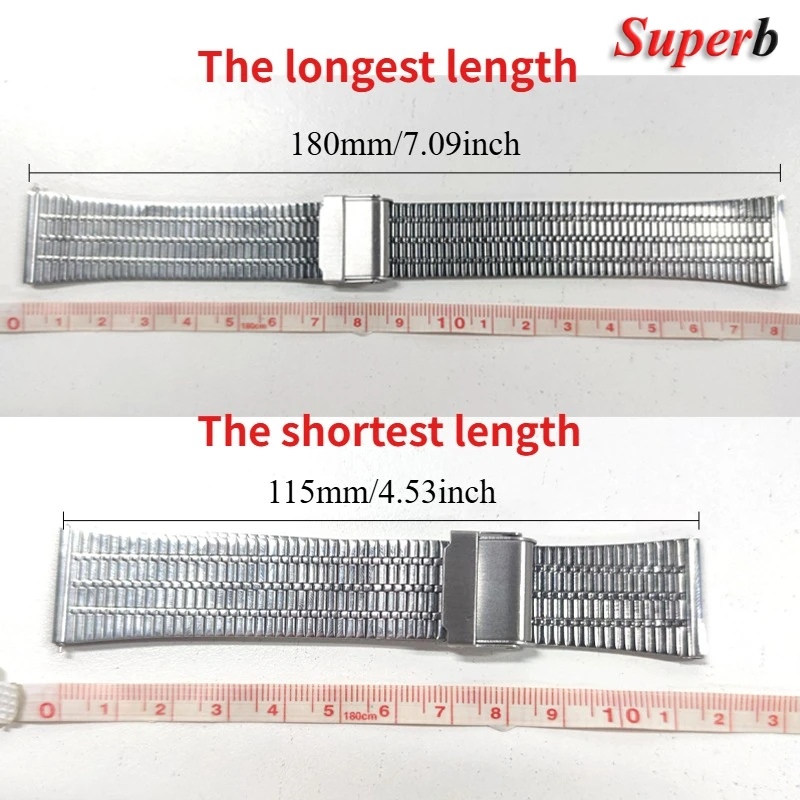 Slim Stainless Steel Watch Band with Quick Release and Double Safety Buckle