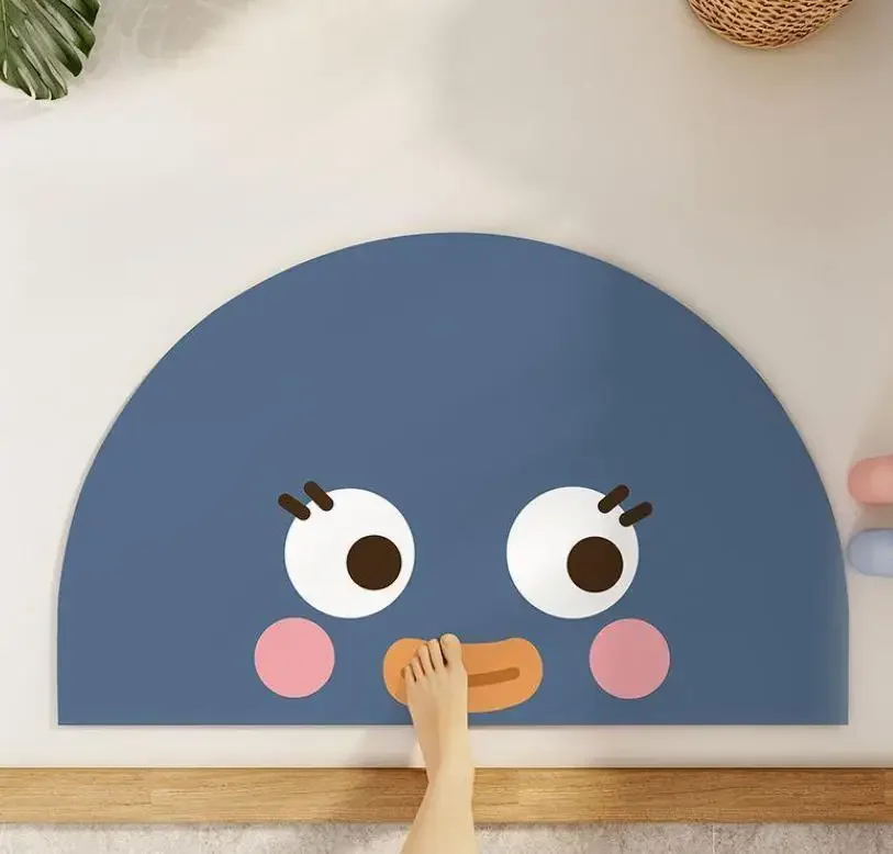 

bathroom anti-skid mat, bathroom absorbent floor mat Cartoon carpet