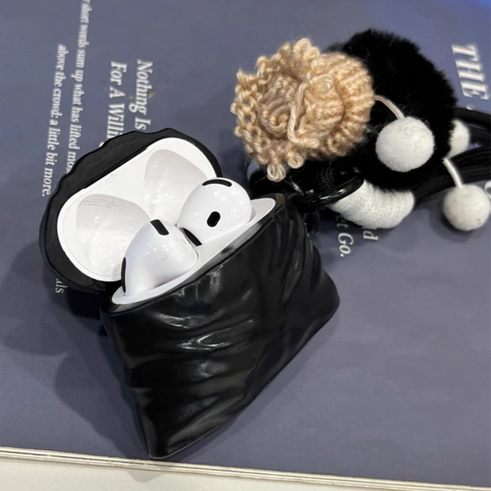 Cartoon Garbage Bag Silicone Earphone Case with Hook
