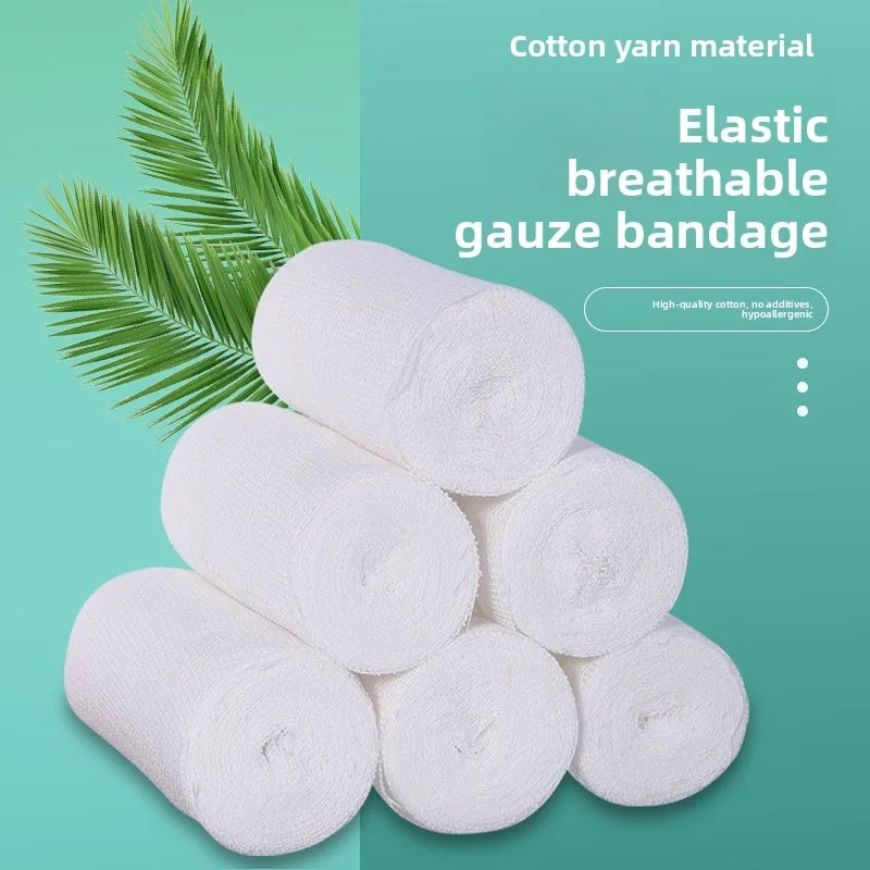 Rouleaux de gaze médicale – 100 % coton, stériles, pour pansement, bandage et hémostase, premiers secours et pansement chirurgical