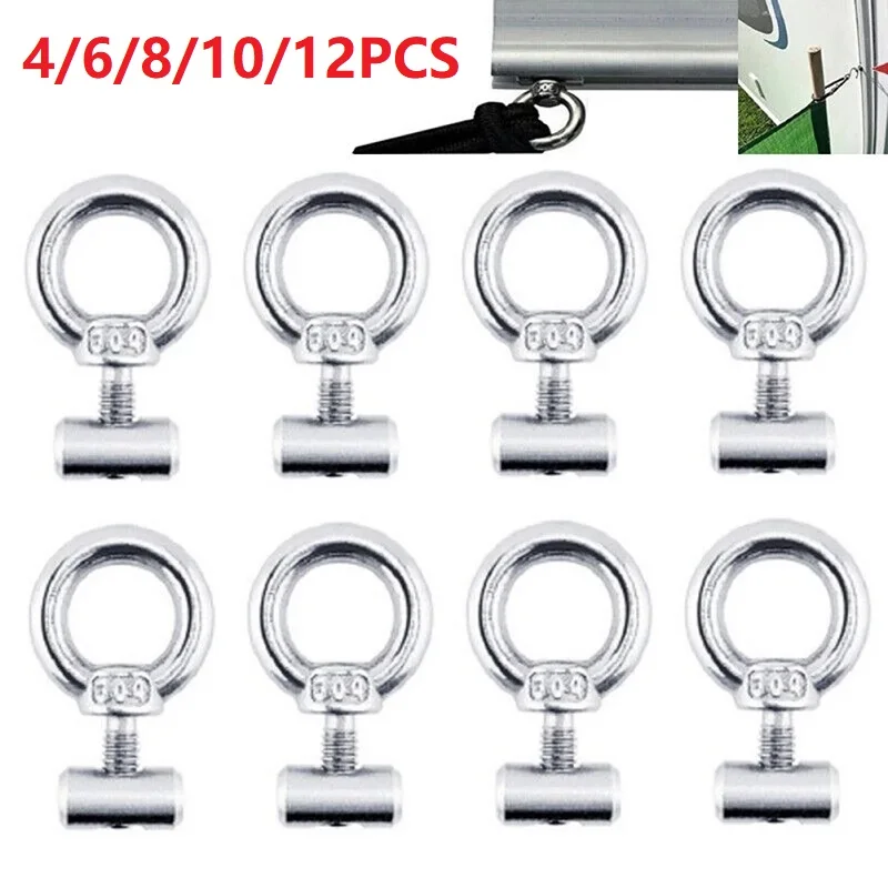 M4 Lifting Eye Nut Fastener Tent Stopper Track Mount Tie Down Eyelet Rail Track Screws For RV Caravan Boat Camper Awning