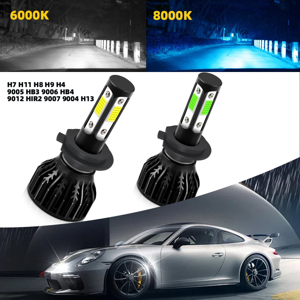 50000lm 180W Car LED Headlight H7 H4 H11 6000K 8000K 9007 9004 H13 HiLo Light Bulbs HB4 HB3 9006 9005 9012 HIR2 Fog Lamp led headlights led car headlights car headlamps