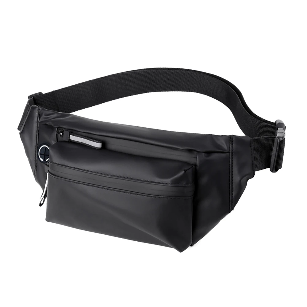 

Running Fanny Chest Pack with Headphone Hole Anti-theft Men Casual Oxford Waterproof Crossbody Bum Bags Daily Waist Bag