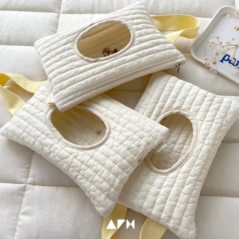 

Embroidery Tissue Cover Children's Stroller Tissue Bag Paper Holder Removable Storage Box Convenient Cover Tissue Box
