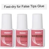 7g*3jars/set Quick Drying Nail Glue Super-Strong False Nail &Nail Rhinestones Glue With Brush Acrylic Manicure Clear Beauty Glue 3