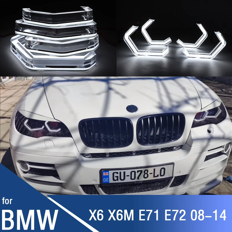 

for BMW X6 X 6 M X6M E71 E72 2008-2014 Car Accessories M4 Iconic Style LED Crystal Angel Eye Kit Eyes Kits