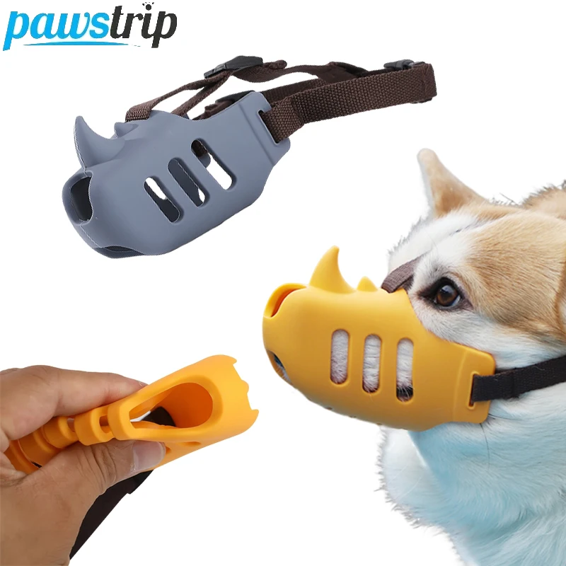 Pet Dog Muzzle Soft Silicone Pet Mouth Mask for Small Medium Dogs