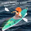 2.4G RC Boat Racing Paddling Water Rowing Kayak Lights 360° Driving Dual Mode Waterproof Multiplayer Game Ship Outdoor Kids Toys 5
