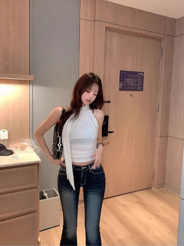 Women's Knit Strap Crop Tank Top