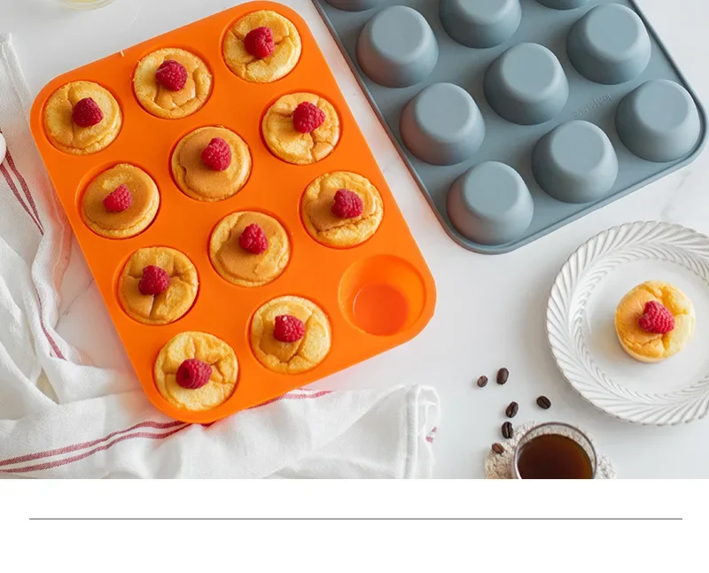 12-Hole Silicone Baking Mold – 3D Round Sphere Cake Pan, Chocolate, Muffin, Cupcake, DI... - SKU CCM01902 - UGI Packaging