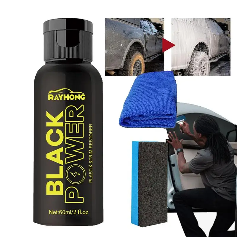 Black Car Trim Restorer Car Plastic Restore Coating Agent Back To