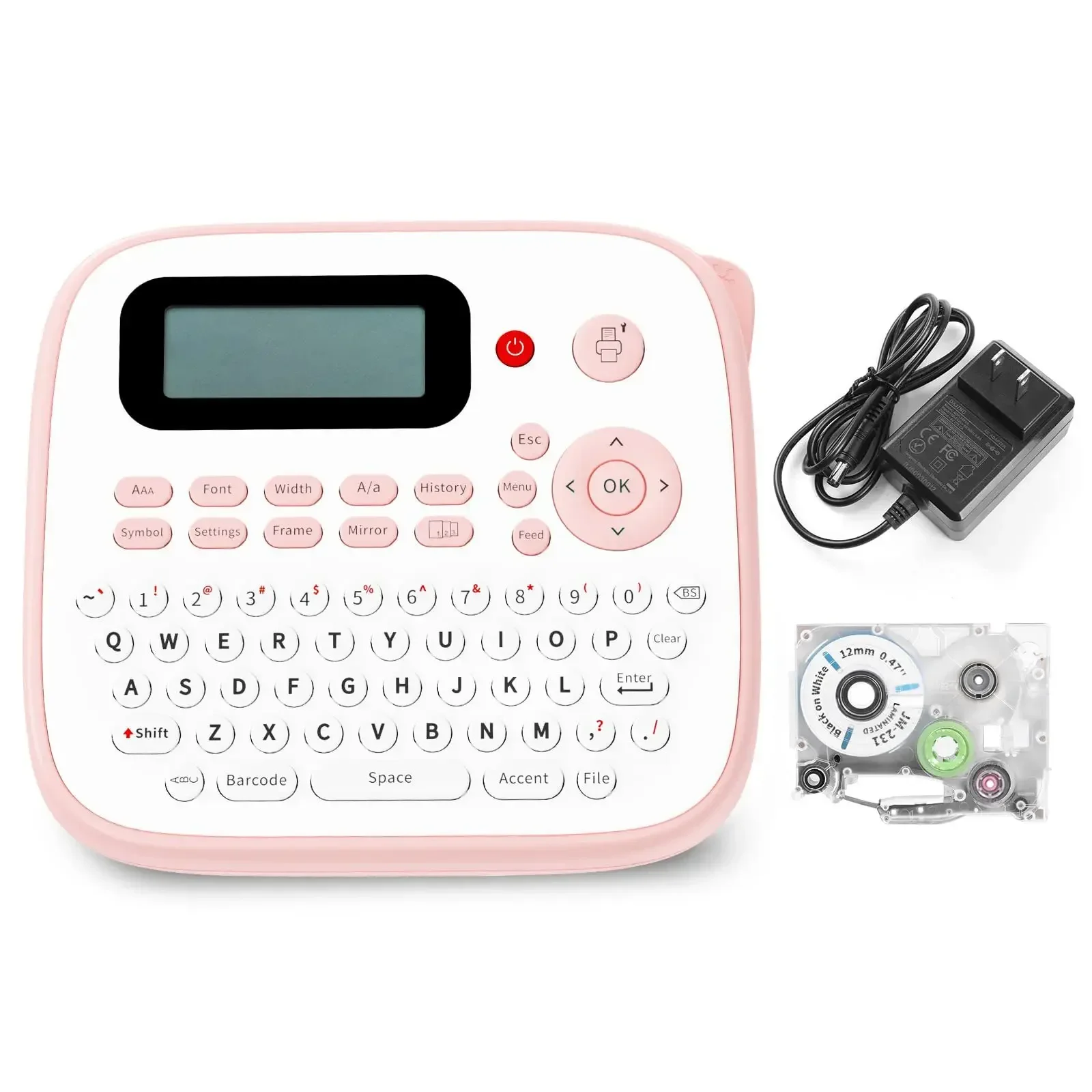 GlowMart Portable Mini Thermal Label Printer Inkless Thermal Transfer Printer with High Printing Technology